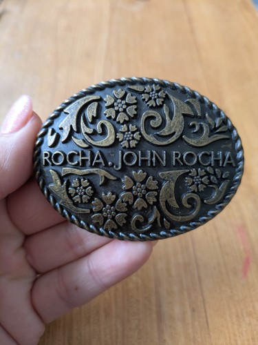 Brass oval belt - oval,