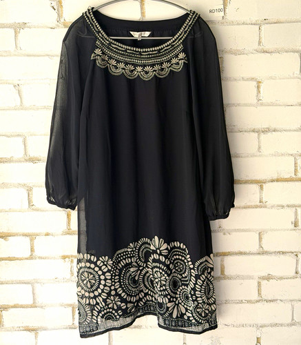 Rocha john black chiffon - black,