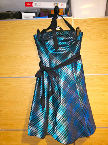 John rocha blue black plaid - john,
