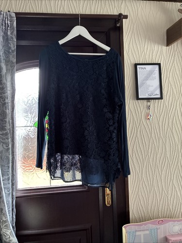 Rjr john rocha dark blue - dark, lace